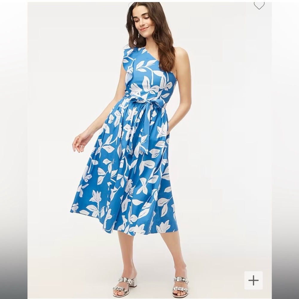 J.Crew One-shoulder midi dress Santorini White